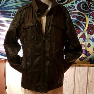 The Buckles B K E slim fit Polyurethane coat